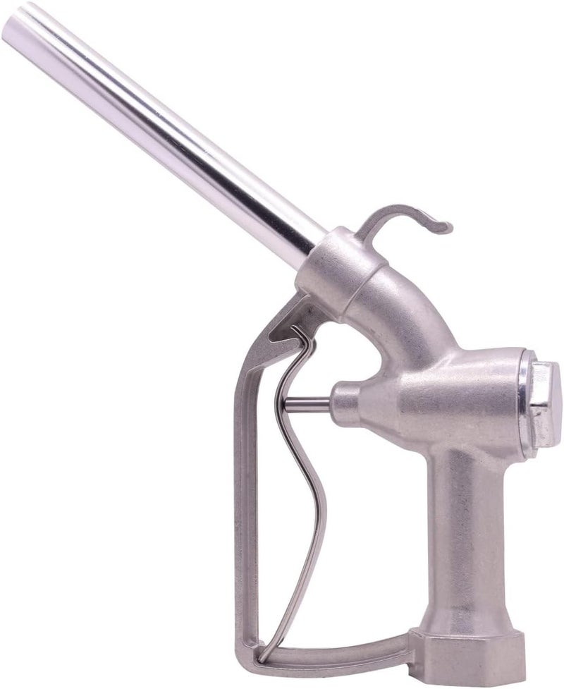 MENAITEK 1" NPT Manual Fuel Nozzle with Hook, Max Flow Rate 32 GPM,50 PSI for Manual & Electric Fuel Pumps 1" Inches(OD=25mm) Straight Spout Used For Gravity Tank Diesel Gasoline Oil Biodiesel - Image 2